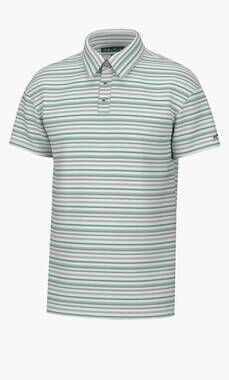 NEW SOUTHERN POINT CO. boy's performance short sleeve polo in emerald coast stri